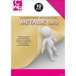 CARTONE METALIK ORO 320GR 50X70 10PZ