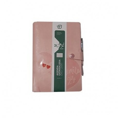 AGENDA 24 SETT. 10X15 C/LACCIO ROSA