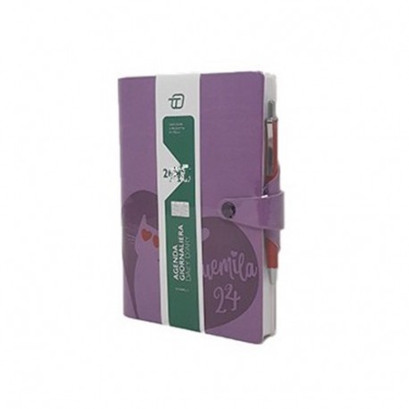 AGENDA 24 SETT. 10X15 C/LACCIO VIOLA