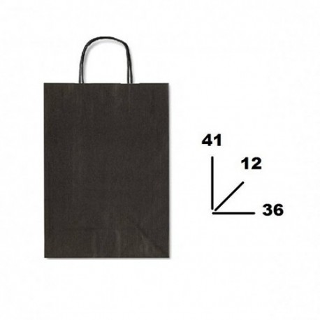 SHOPPER IN CARTA 36X12X41CM NERO -