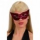 MASCHERA ROSSA IN TESSUTO A SCACCHI  -