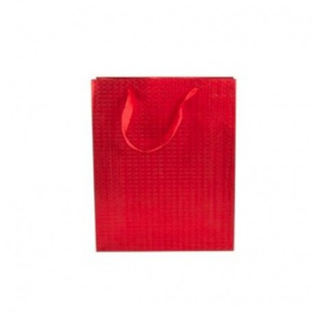 BUSTA REGALO SATINATA ROSSA CM42X30X12 R