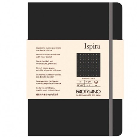 TACCUINO ISPIRA SOFT A5 DOTS 5MM NERO 96