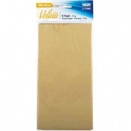 CARTA VELINA 50X70 ORO 5F. - 61887