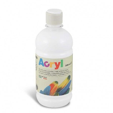 TEMPERA ACRILICA 500ML BIANCO 100HP