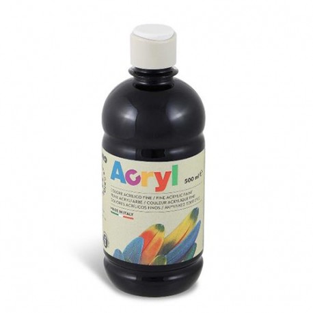 TEMPERA ACRILICA 500ML NERO 800HP