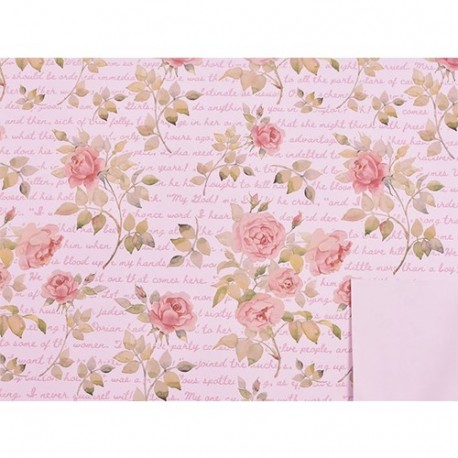 FOGLI CARTA REGALO ROSE .70X100CM 25PZ