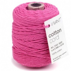 NASTRO COTTON CORD 50MX2MM ROSA  FUXIA -