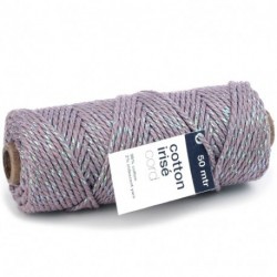 NASTRO COTTON IRISÉ CORD 50MX3MM PORPORA