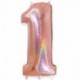 PALLONCINI MYLAR N°1 102CM ROSE GLITTER