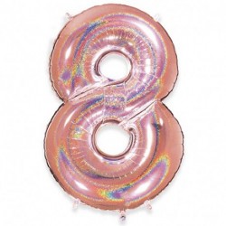 PALLONCINI MYLAR N°8 102CM ROSE GLITTER