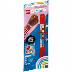 LEGO DOTS BRACCIALETTO ARCOBALENO CON CI