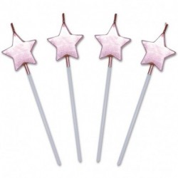 CANDELINE PICKS STELLE ROSA PERLA 13CM