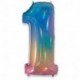 PALLONCINI MYLAR N°1 102CM RAINBOW 40"