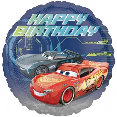 PALLONCINO HAPPY BDAY CARS 45CM (18")  -