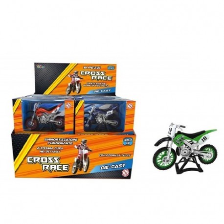 MOTO DIECAST CROSS DISPLAY 8PZ  - 27073