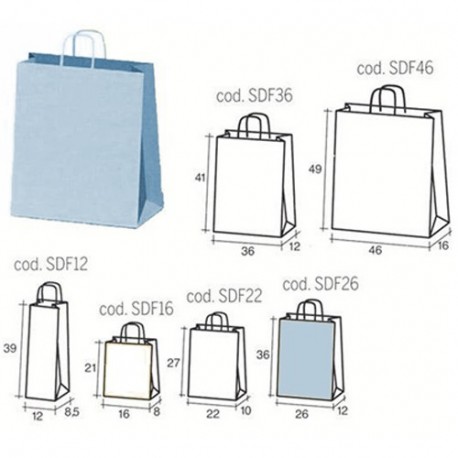 SHOPPER T/U 26X12X36CM CELESTE -