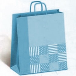 SHOPPER  16X8X21CM AZZURRO