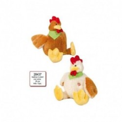 PELUCHE GALLINA CON VERSO 40CM  - 28437