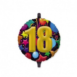 PALLONCINO TONDO 18 ANNI CRAZY 45CM