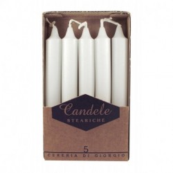 CANDELE STEARICHE 15 CM 5 PZ - 406