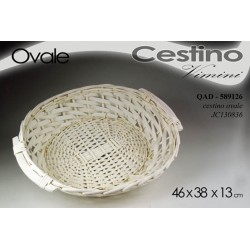 CESTINO 46X38CM BCO OVA JC13083 - 589126