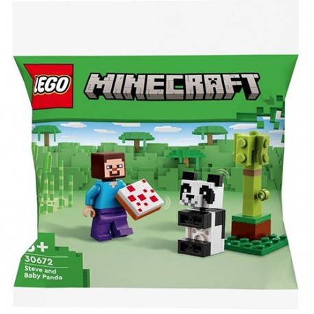 LEGO STEVE E BABY PANDA - 30672