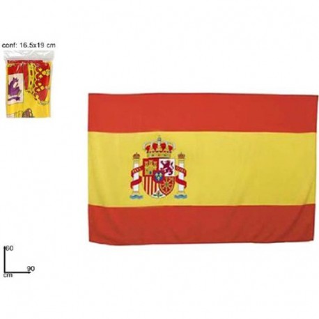 BANDIERA SPAGNA C/LOGO 90X60 - 9478