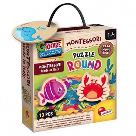 LISC. MONTESSORI LEGNO PUZZLE ROUND  -