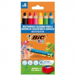 PASTELLI BIC KIDS MULTISUPERFICIE 6 PZ