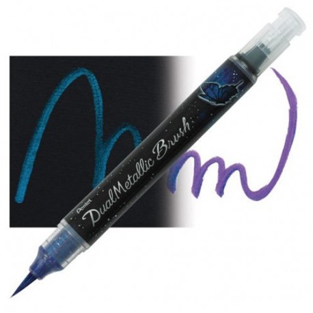 PENNA PENTEL DUAL METALLIC BRUSH VIOLA