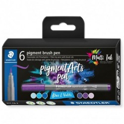 PENNE STAEDTLER PIGMENT BRUSH 6PZ REDS&