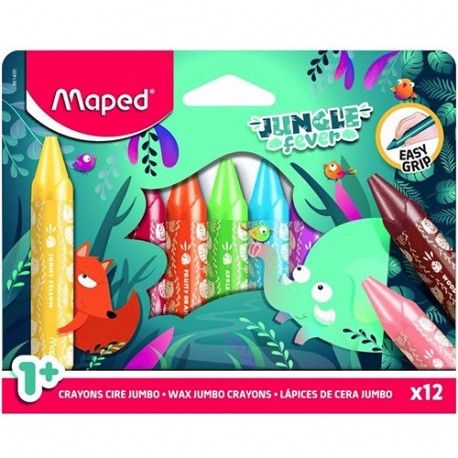 PASTELLI 12PZ MAPED JUNGLE FEVER  JUMBO