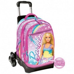 ZAINO TROLLEY BARBIE STACCABILE 3 RUOTE