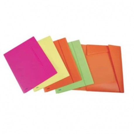 CARTELLINA 3L C/E NEON30X42 PP  FLUO