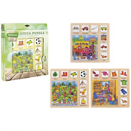 SET 3PZ PUZZLE IN LEGNO  - 10992