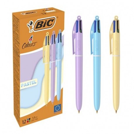 PENNA BIC 4 COLORI SHINE FUSTO COL.PASTE